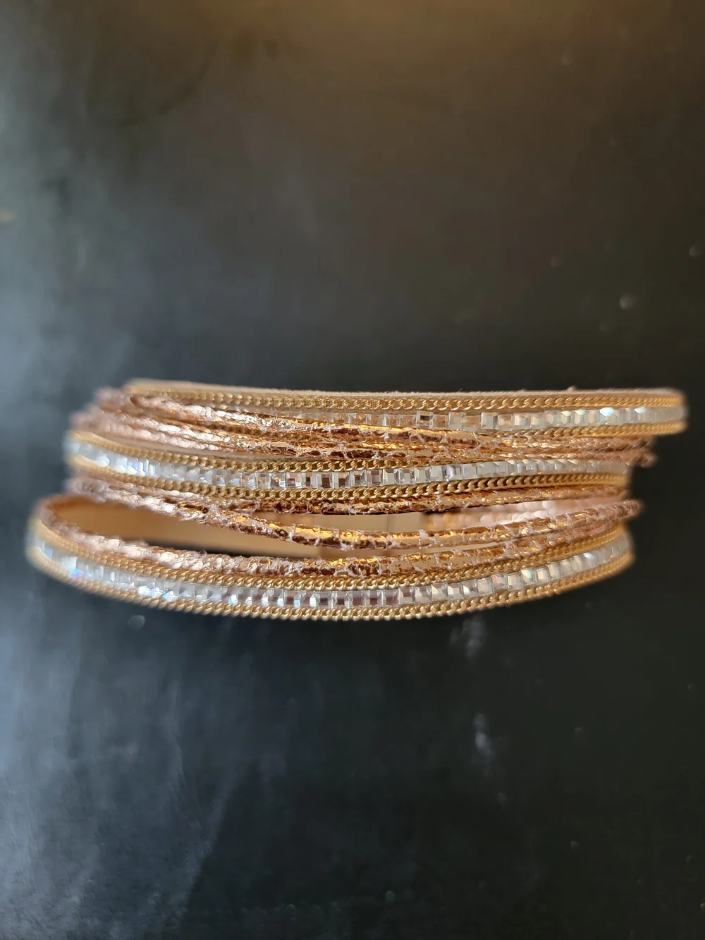 Torrid Rose Gold Crystal Multi-Strand Womens Bracelet